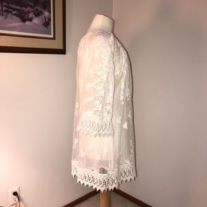 White delightful lace tunic